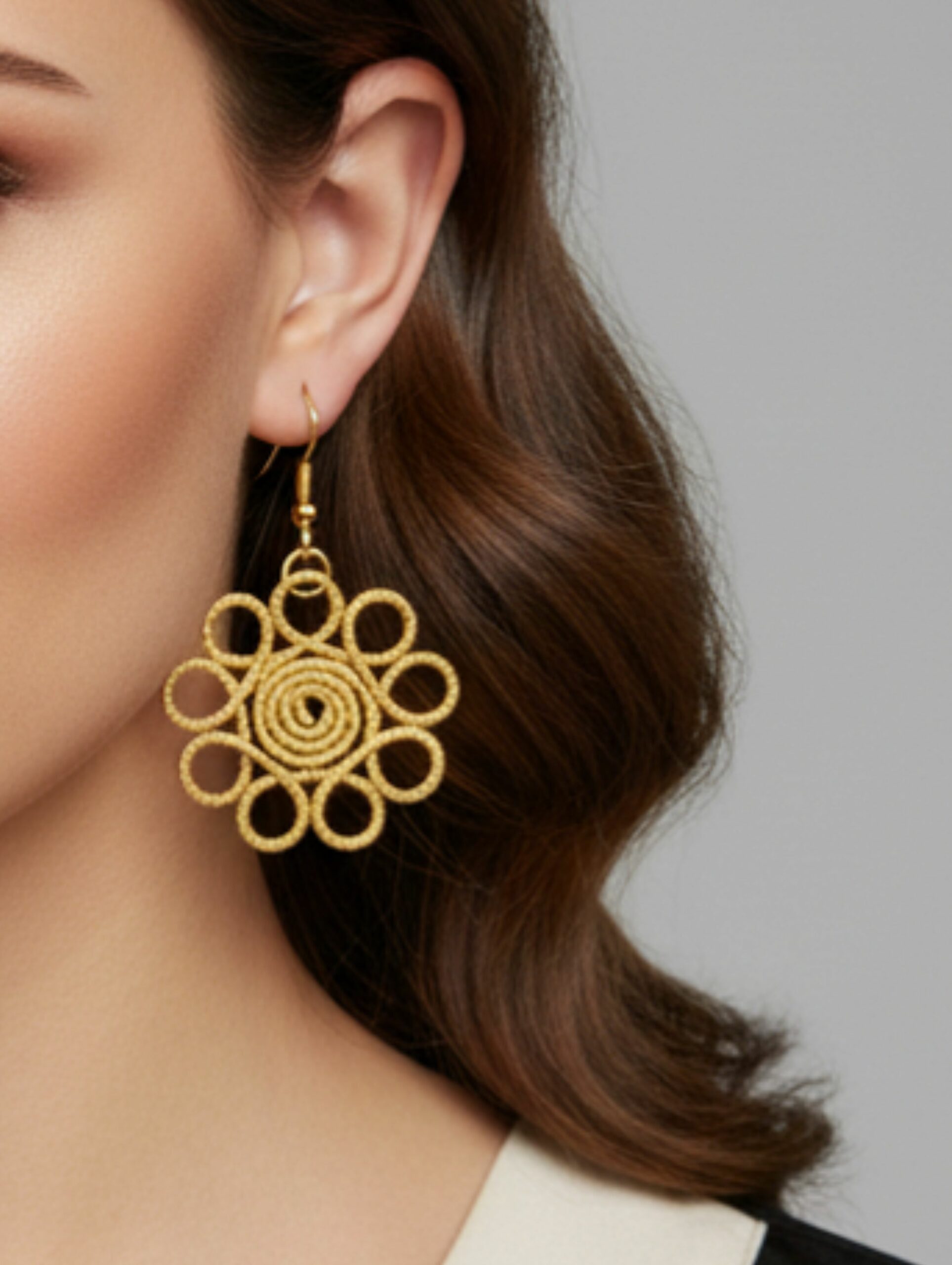 Oro vegetal Capim dourado pendientes