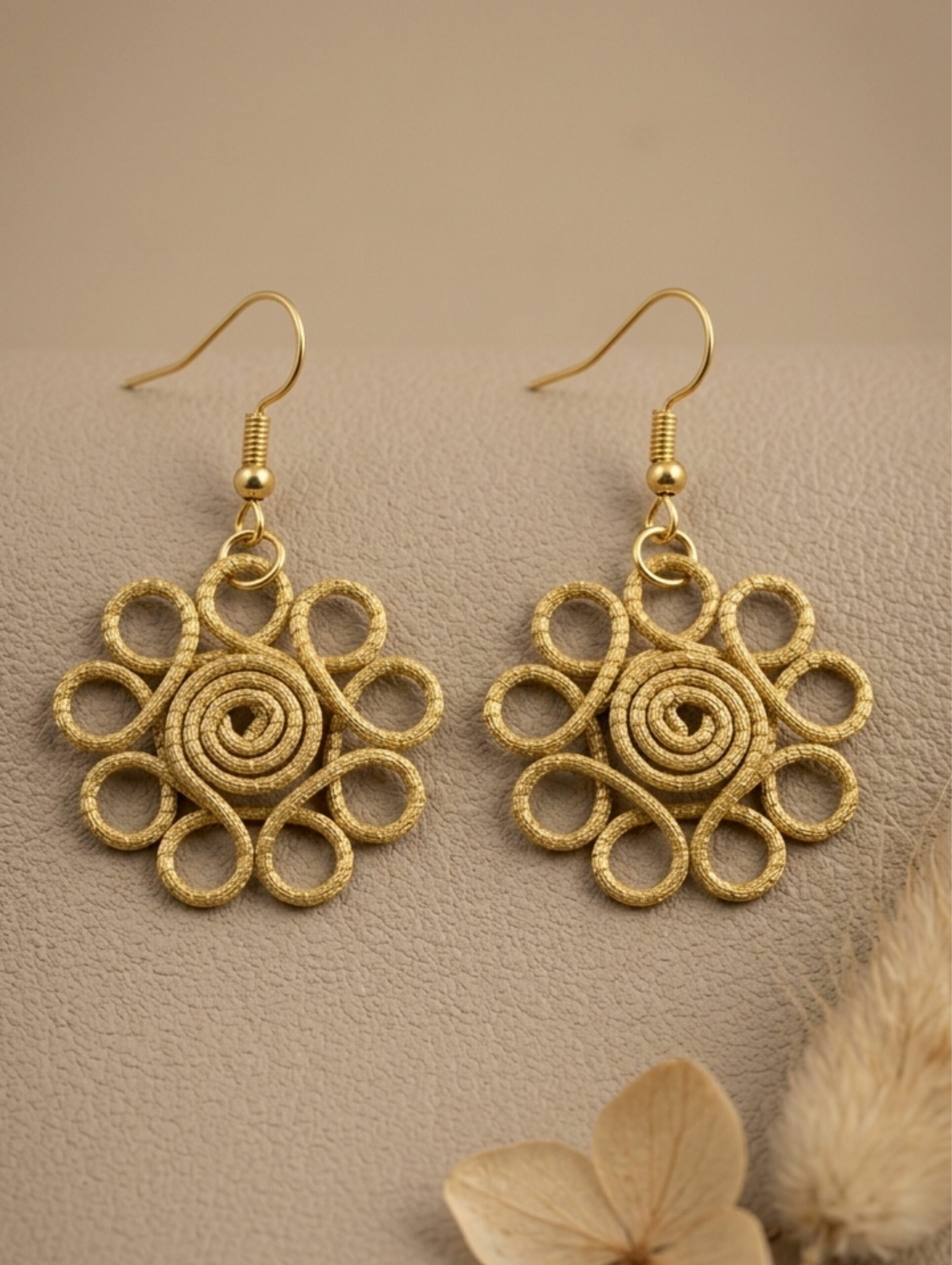 Oro vegetal Capim dourado pendientes