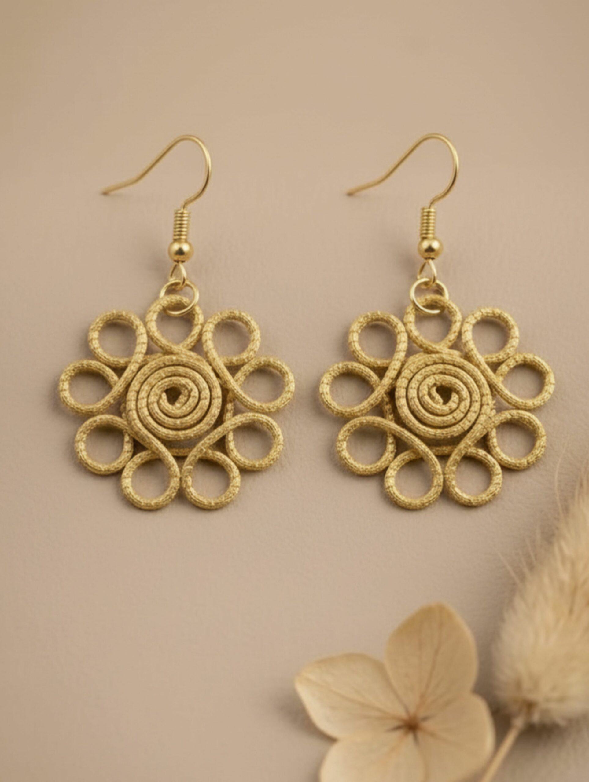 Oro vegetal Capim dourado pendientes