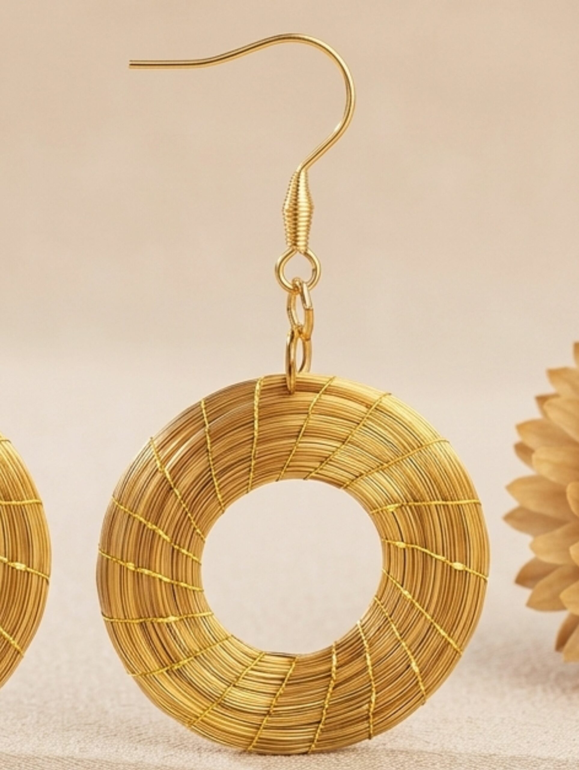 Oro vegetal Capim dourado pendientes