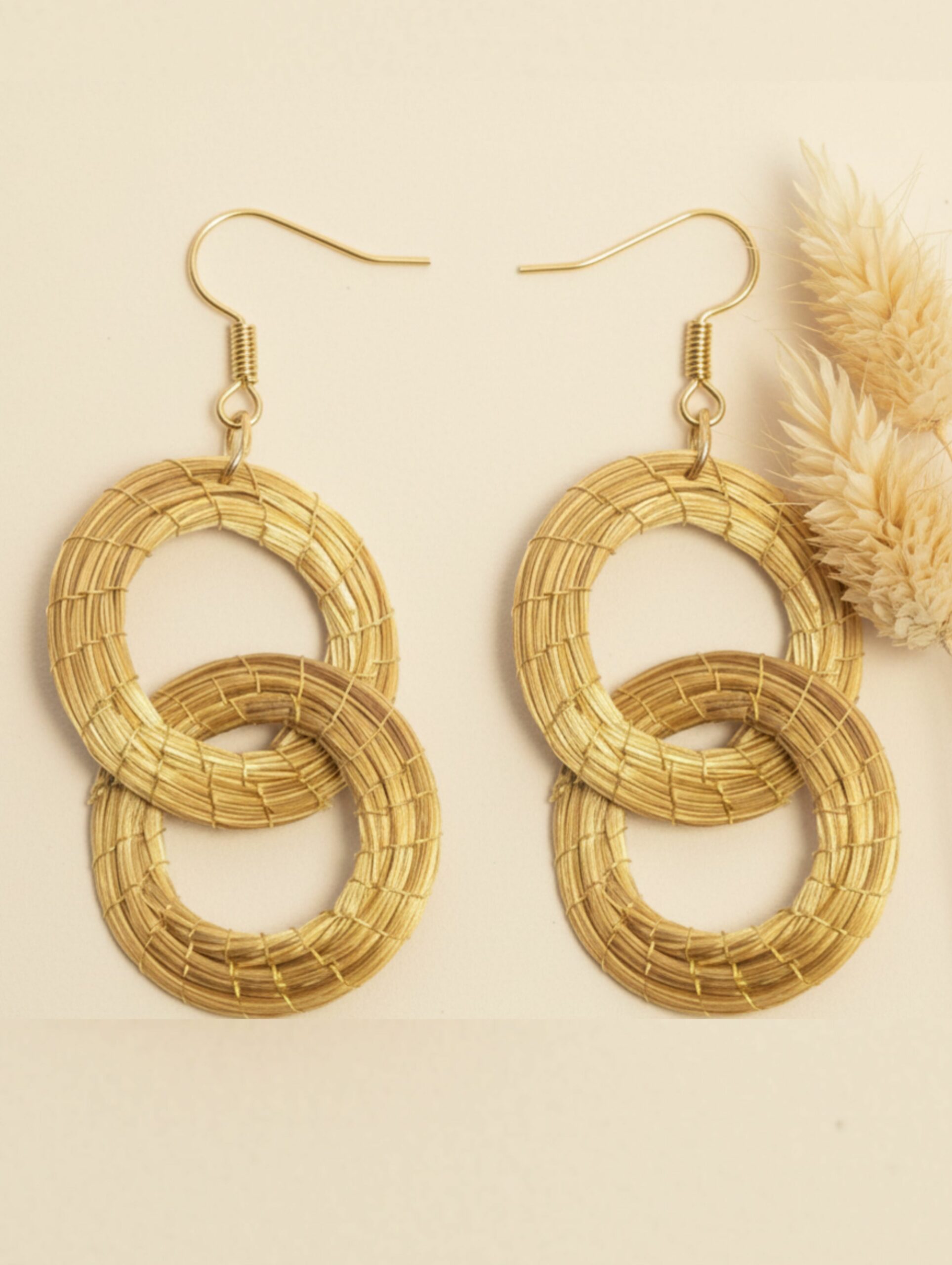 Oro vegetal Capim dourado pendientes
