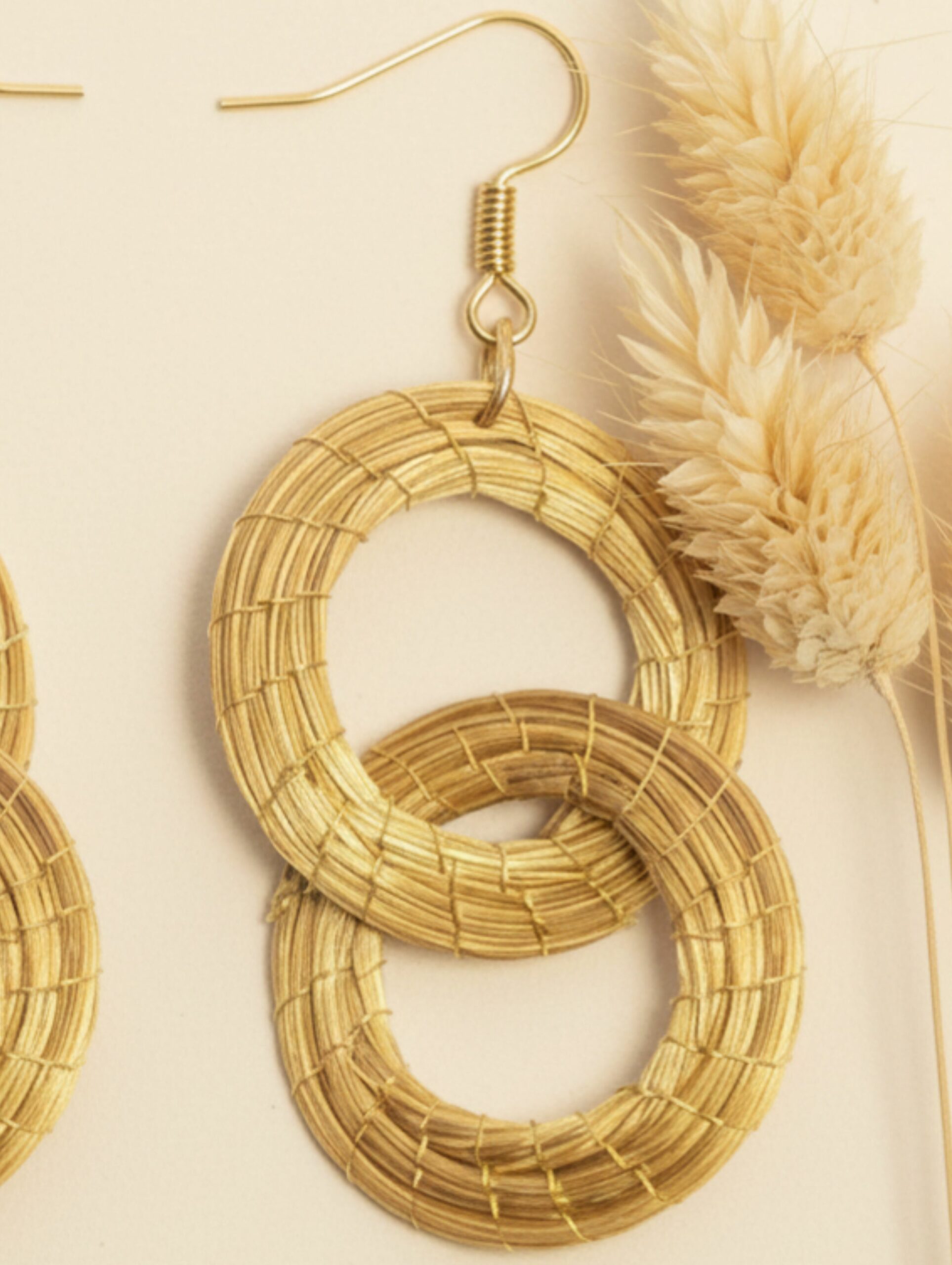 Oro vegetal Capim dourado pendientes