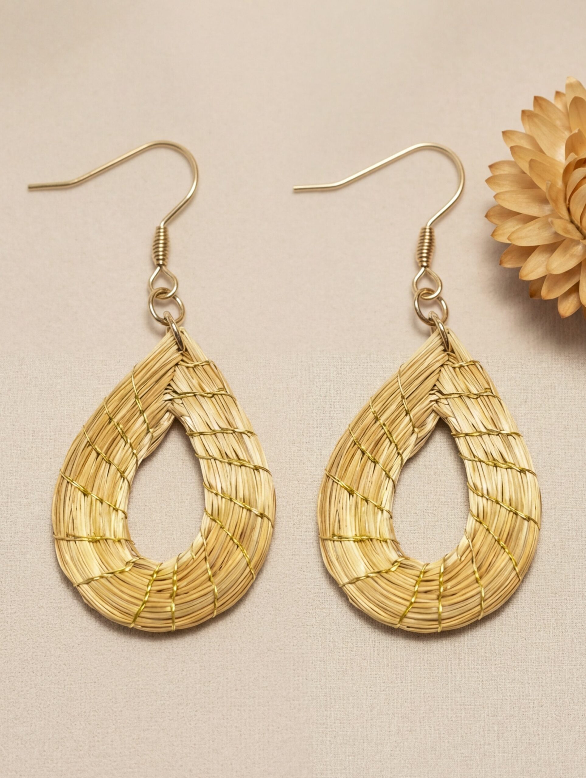 Oro vegetal Capim dourado pendientes