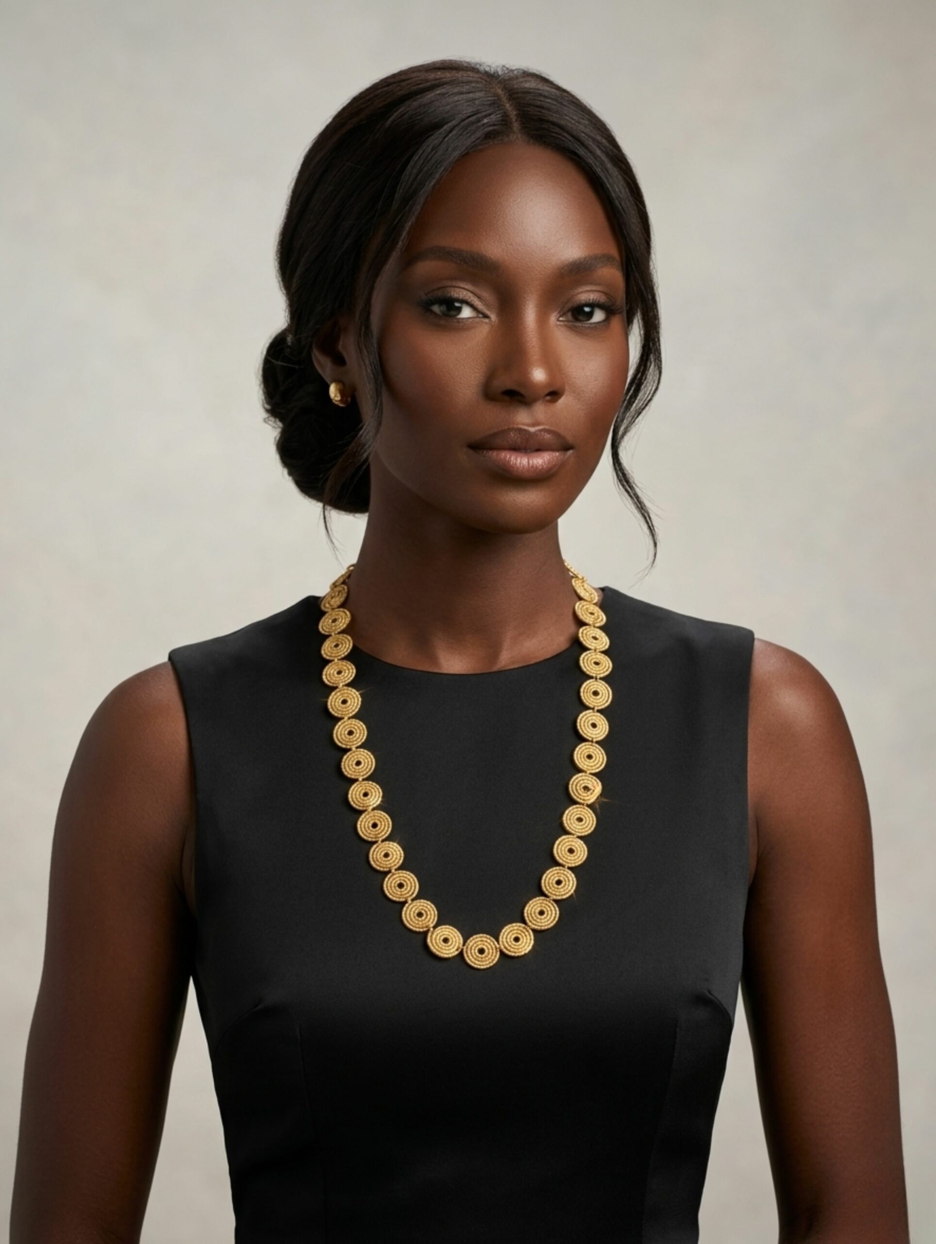 Collar oro vegetal ajustable – EQUILIBRIO – Biojoya Capim dourado – Joya sostenible natural hecha a mano – 25x15cm – SLOWECO