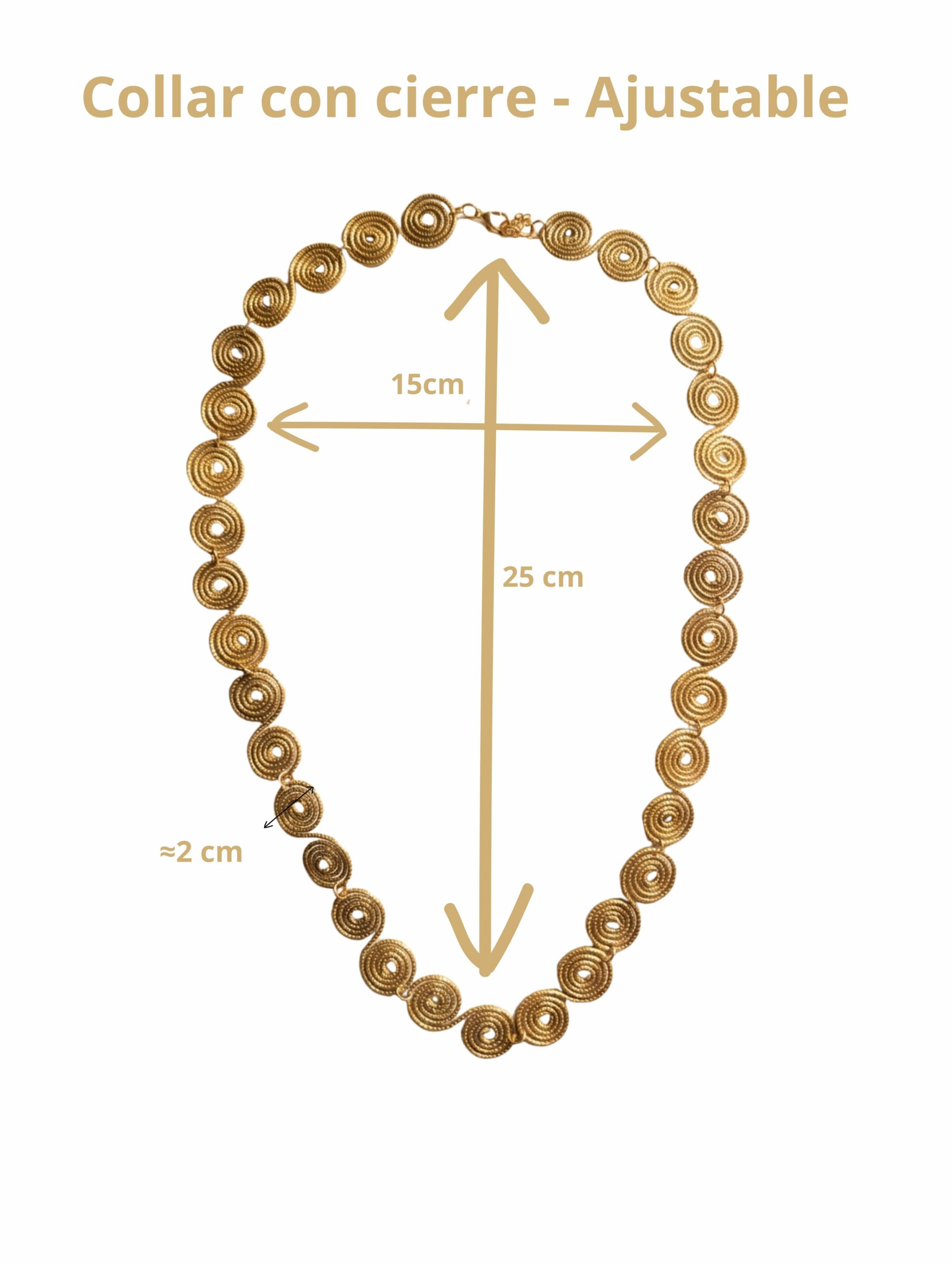 joyas artesanales y sostenibles - COLLAR Oro vegetal capim dourado