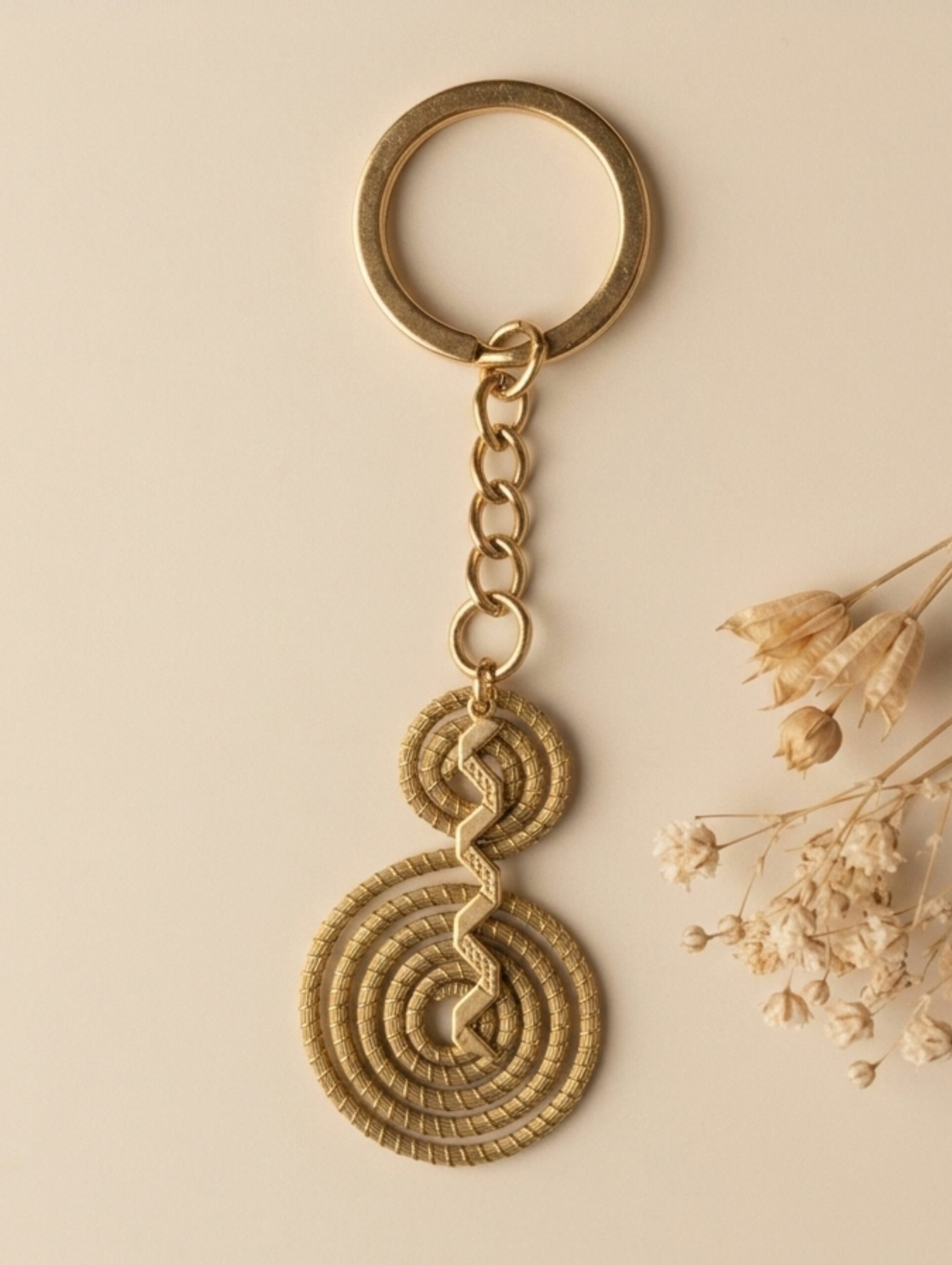 Llavero de oro vegetal de Capim Dourado | SLOWECO