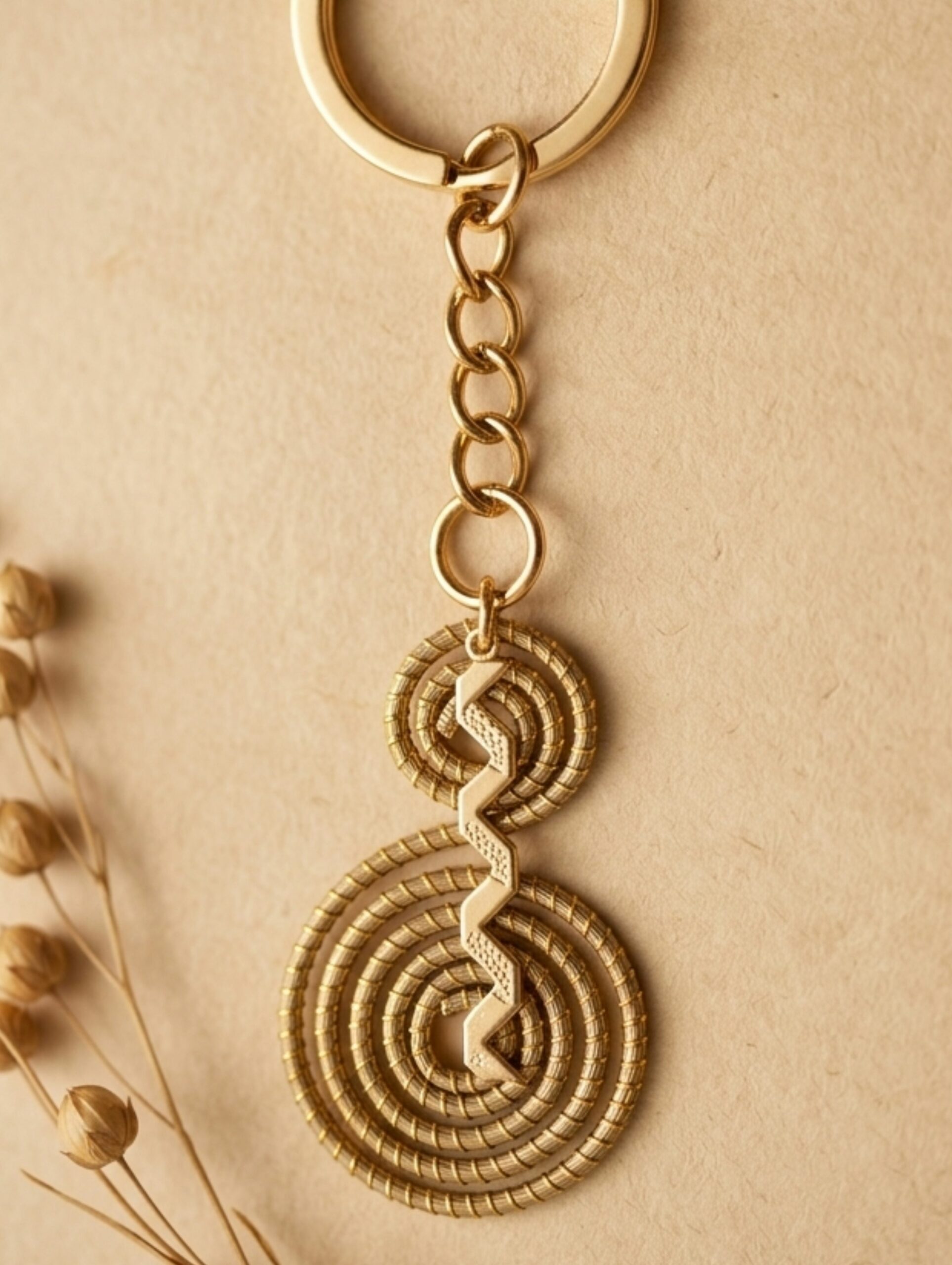 Llavero de oro vegetal de Capim Dourado | SLOWECO