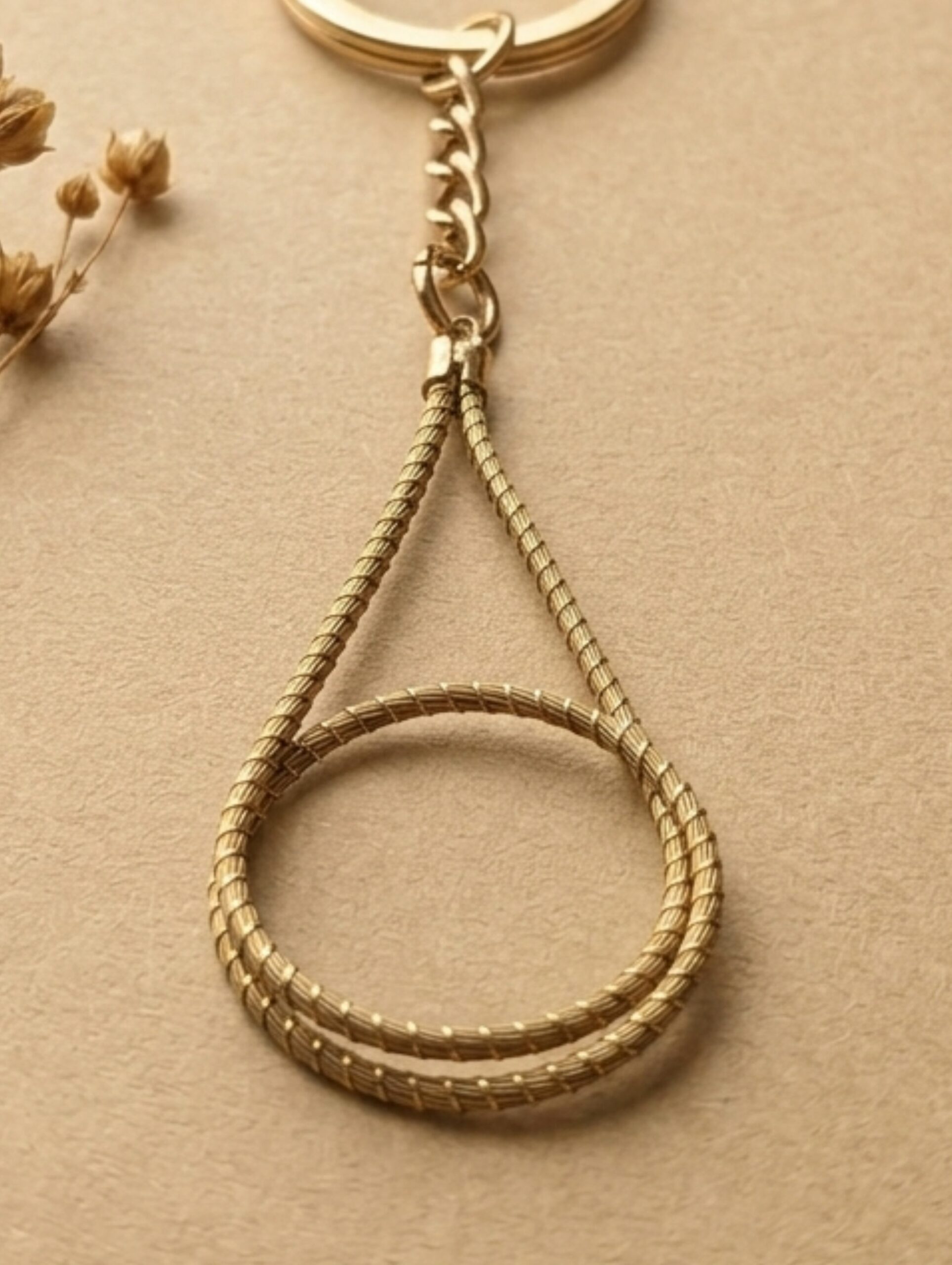 Llavero de oro vegetal PRAGA – Capim Dourado – Artesanal y sostenible – Regalo original – SLOWECO