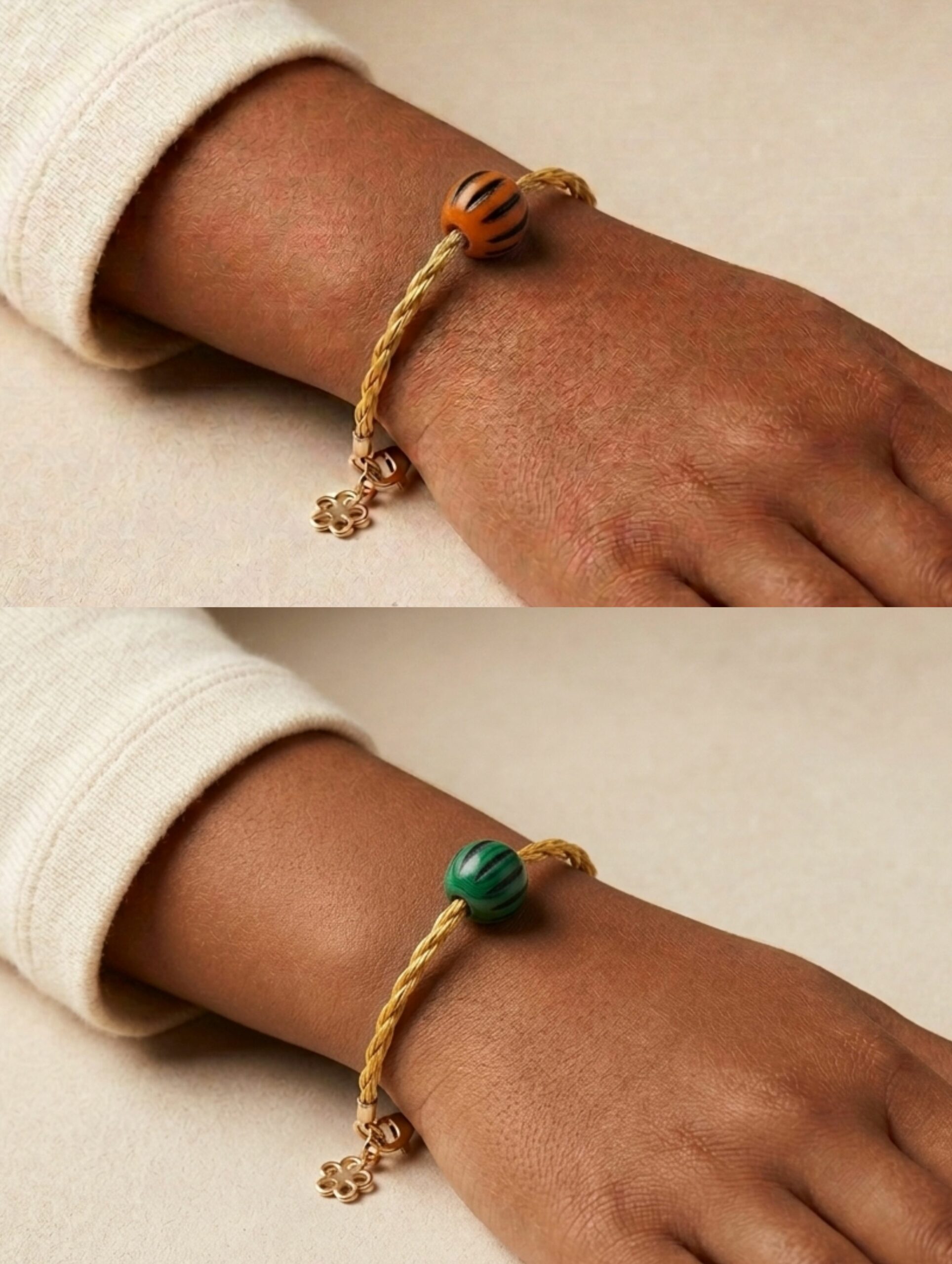 Pulsera infantil DANUBIO de Oro Vegetal – Biojoya ajustable de Capim Dourado | Sloweco