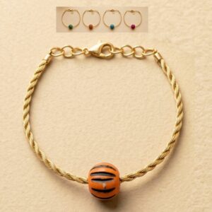 Pulsera infantil DANUBIO de Oro Vegetal – Biojoya ajustable de Capim Dourado | Sloweco