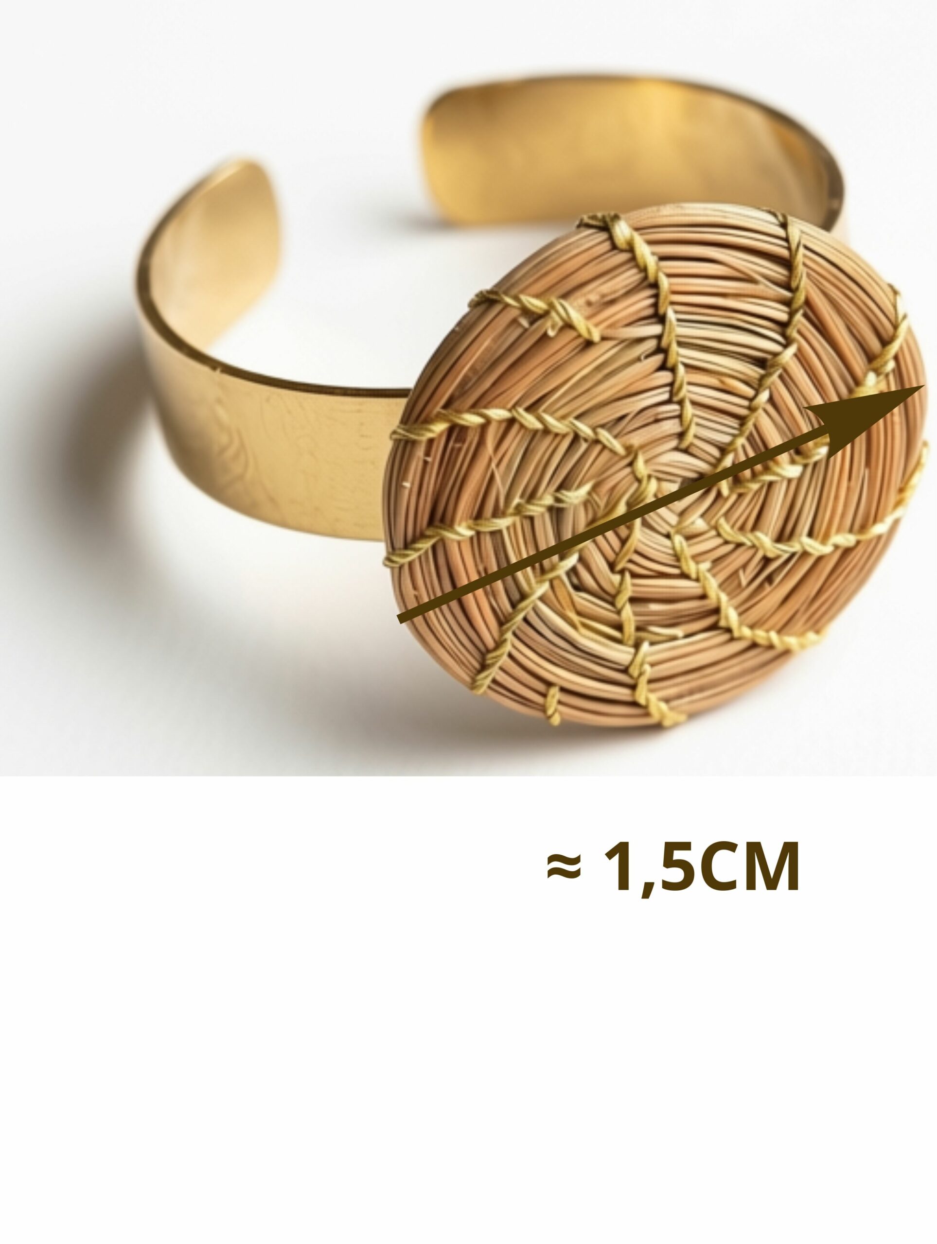 Anillo ARMONÍA de Capim Dourado | Oro Vegetal Ajustable | Sloweco