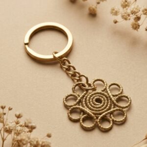 Llavero de oro vegetal de Capim Dourado | SLOWECO