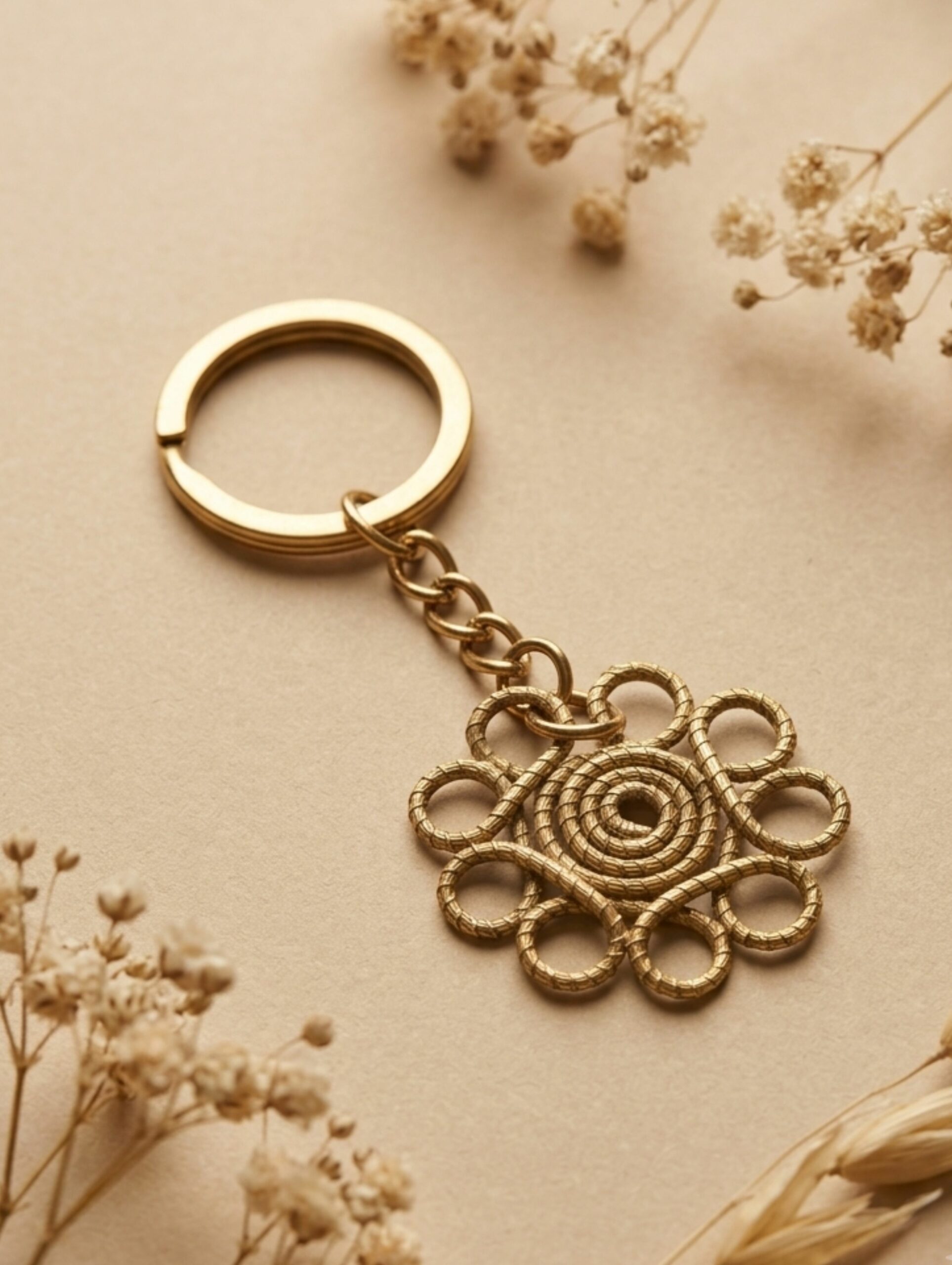 Llavero de oro vegetal de Capim Dourado | SLOWECO