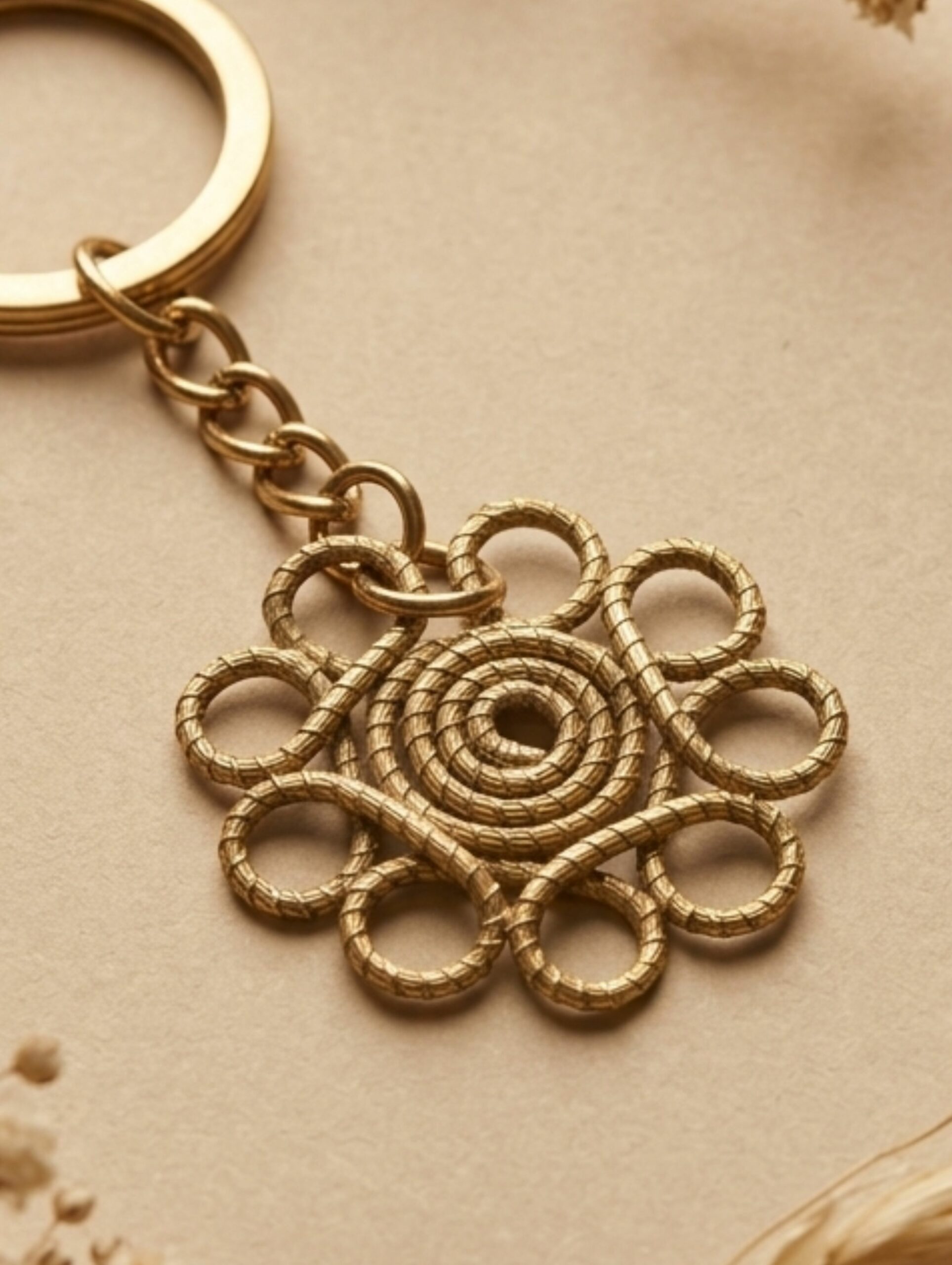 Llavero de oro vegetal de Capim Dourado | SLOWECO