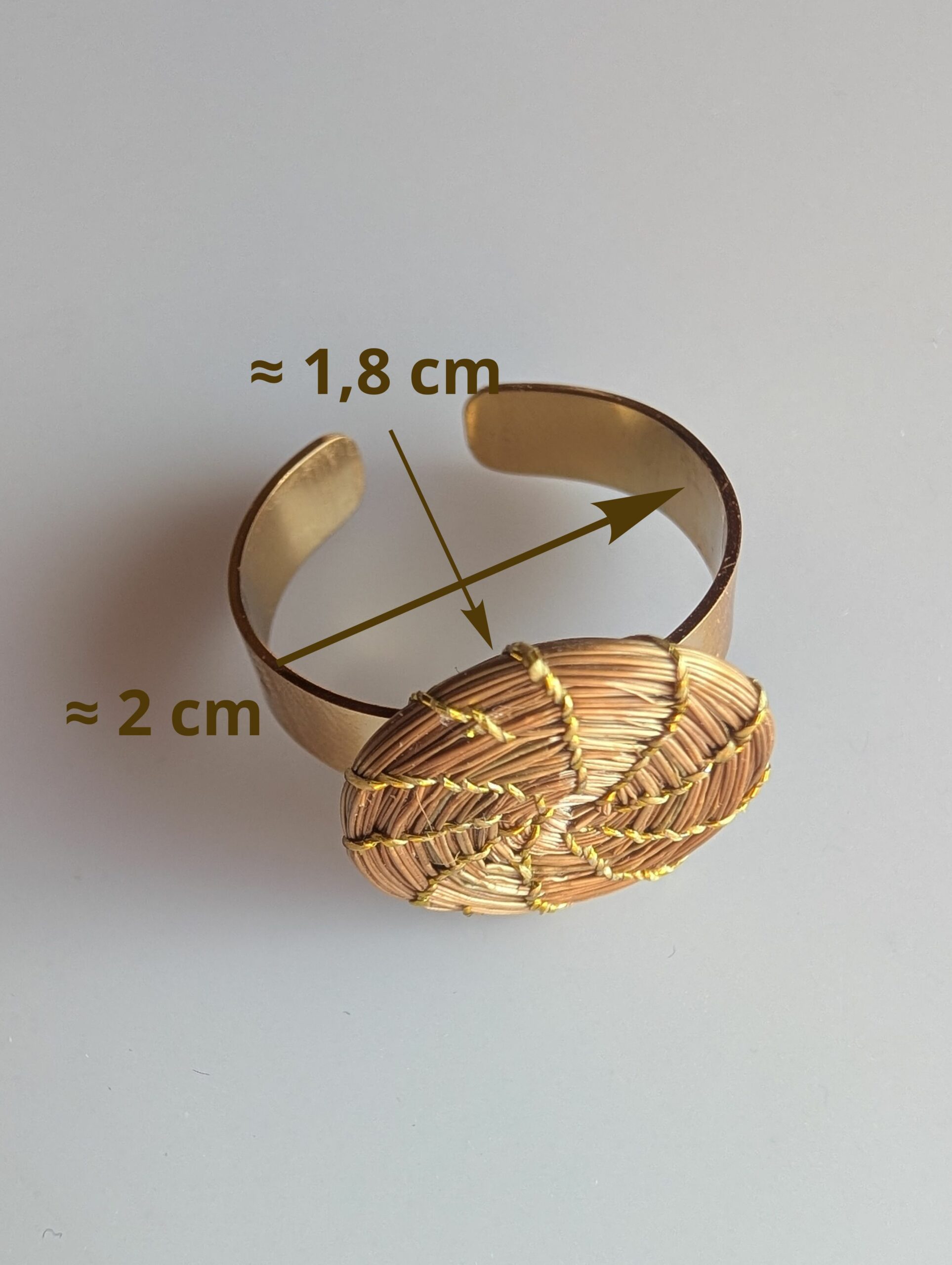 Anillo ARMONÍA de Capim Dourado | Oro Vegetal Ajustable | Sloweco