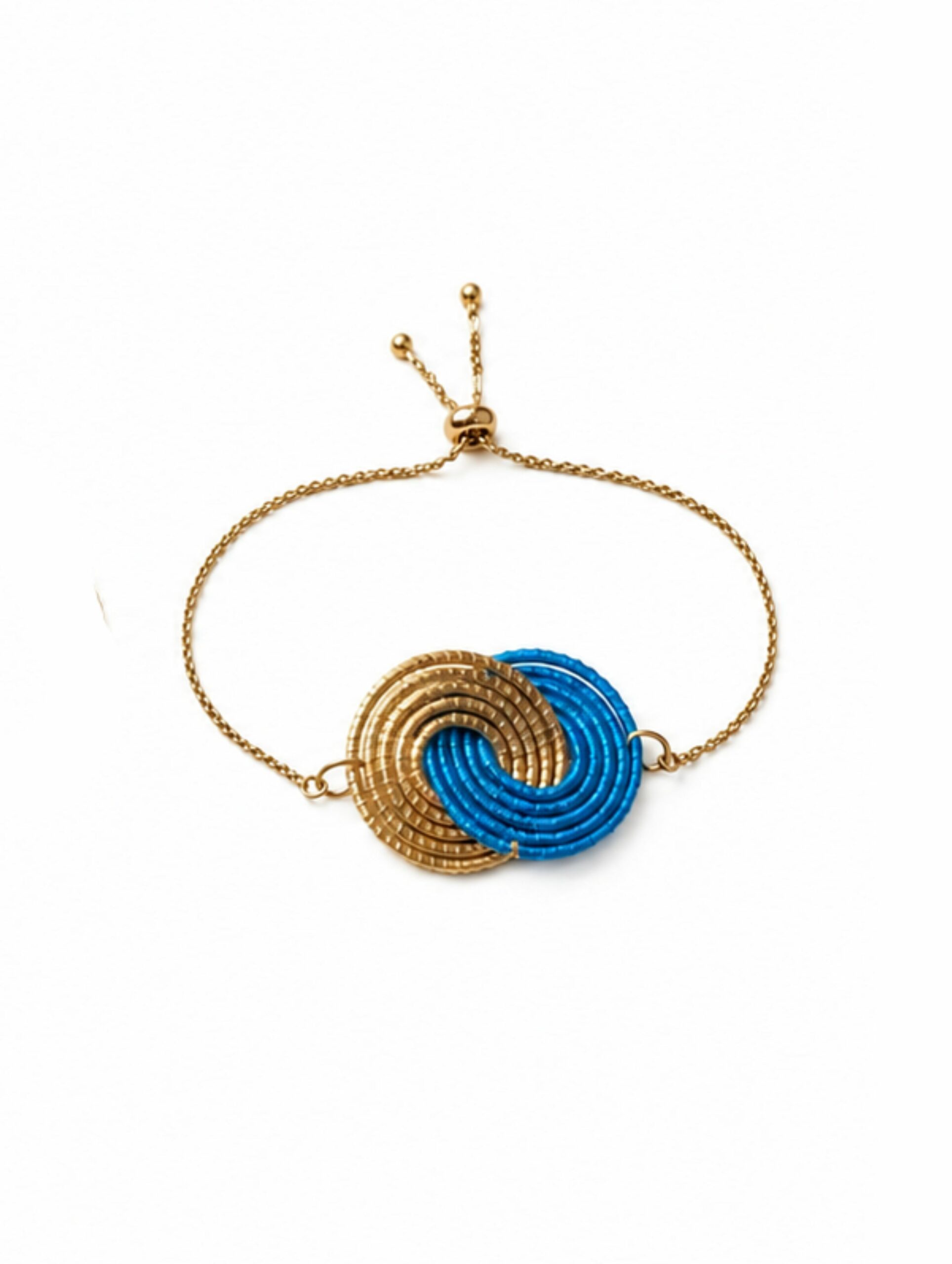 Pulsera de oro vegetal PARIS COLOR – Biojoya Capim Dourado – Ajustable – SLOWECO