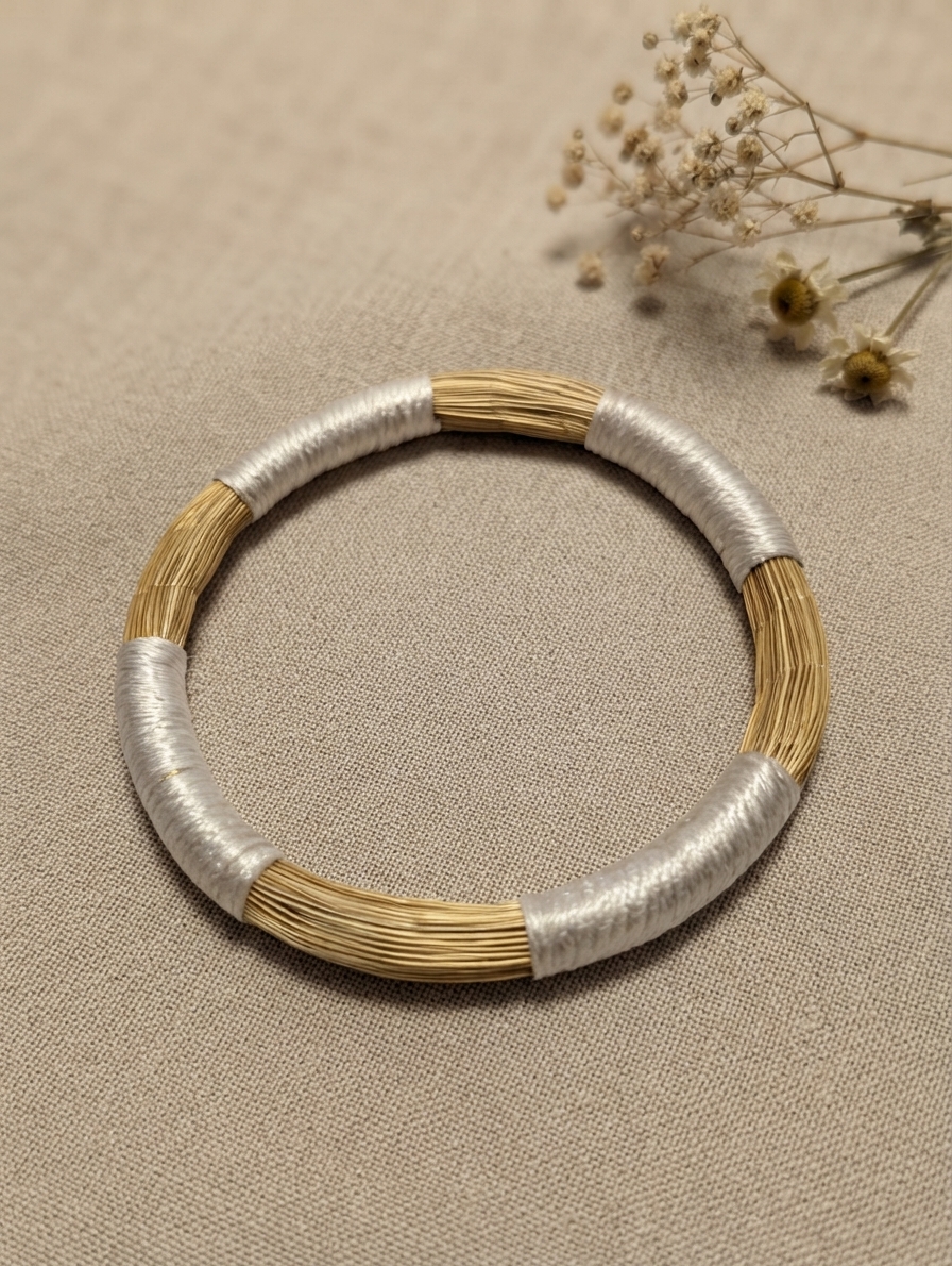 Pulsera de oro vegetal AFRICANO TRIO – Biojoya Capim Dourado SLOWECO