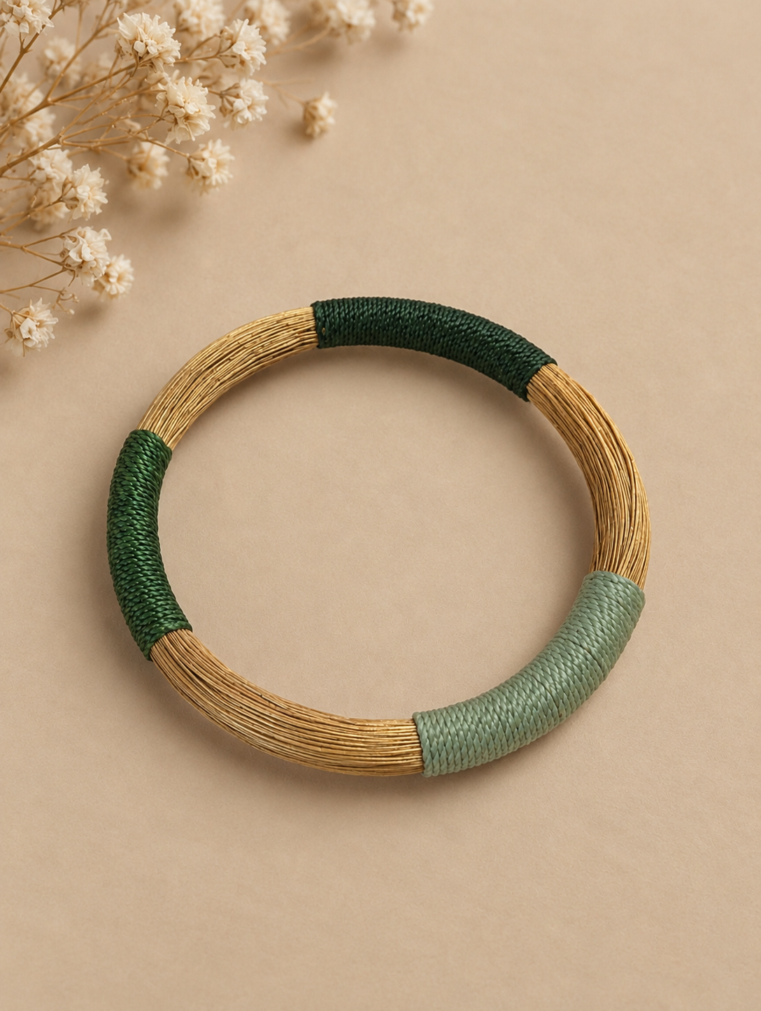 Pulsera de oro vegetal AFRICANO TRIO – Biojoya Capim Dourado SLOWECO