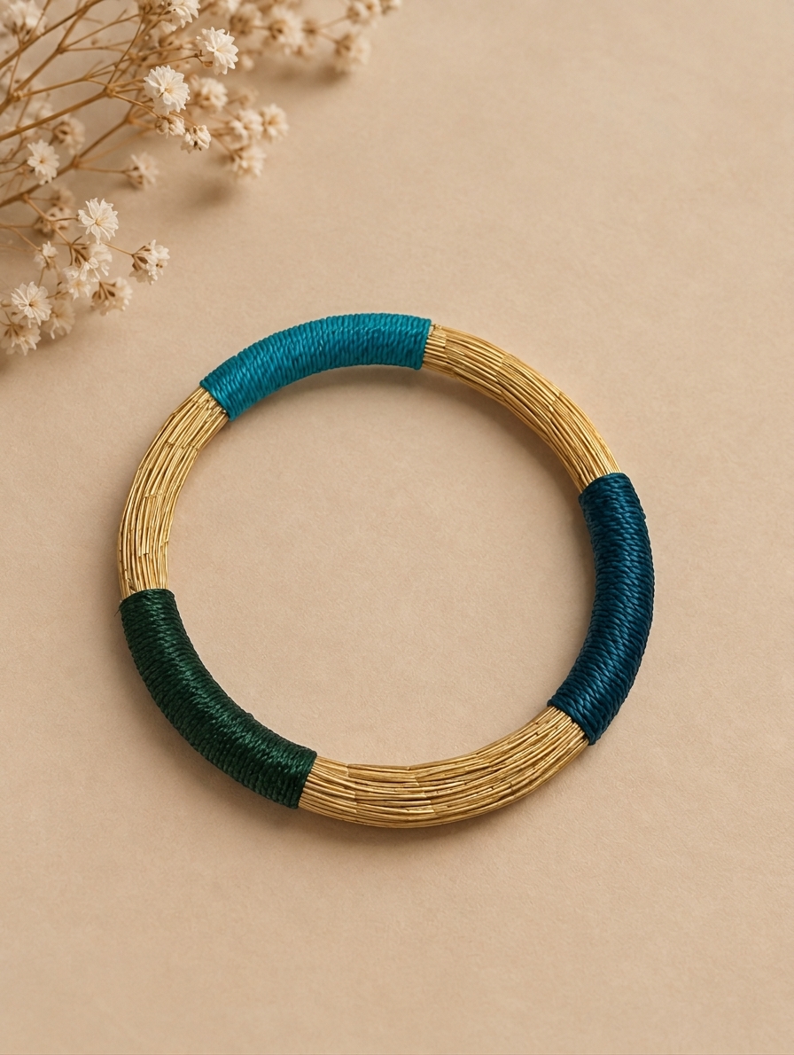 Pulsera de oro vegetal AFRICANO TRIO – Biojoya Capim Dourado SLOWECO