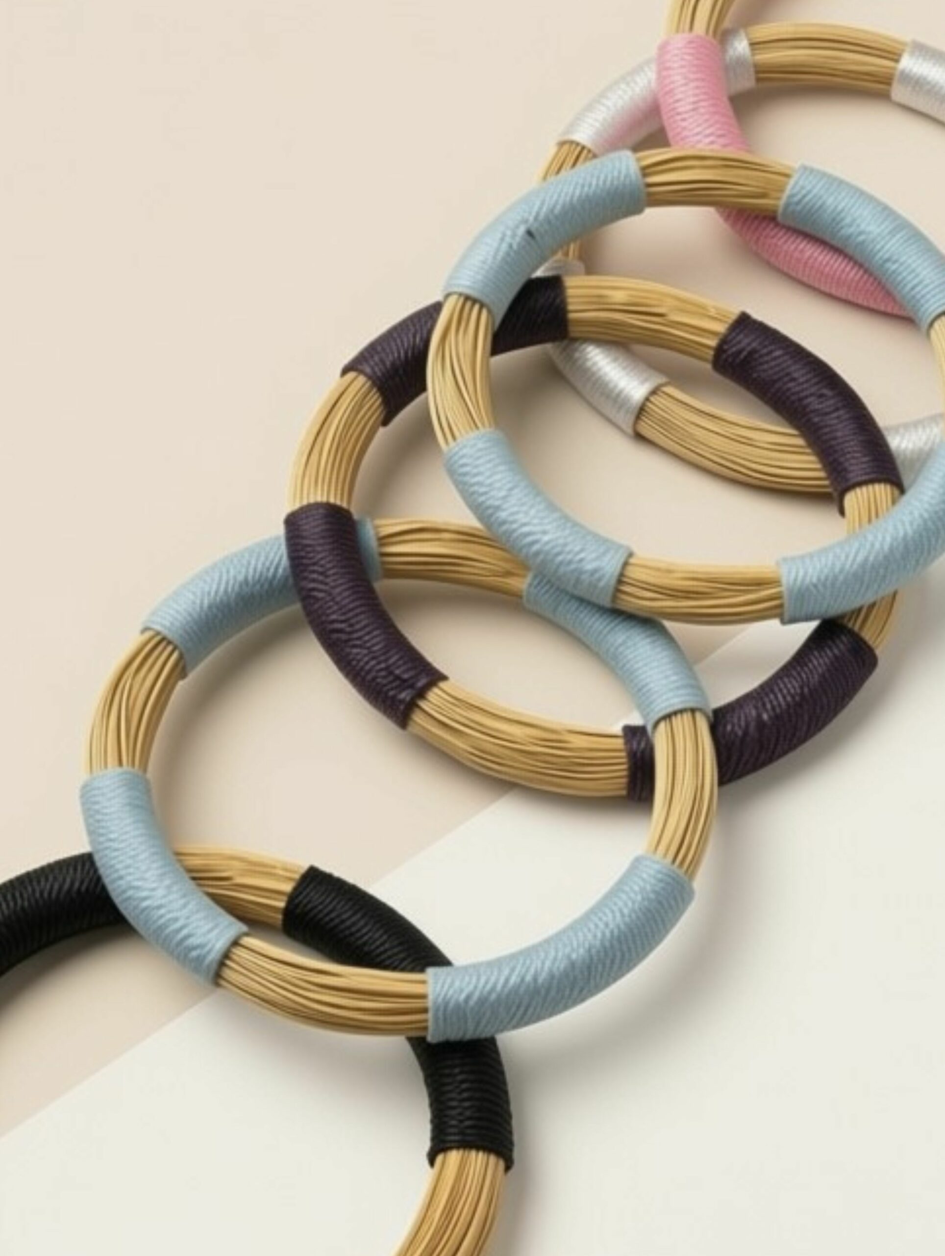 Pulsera de oro vegetal AFRICANO TRIO – Biojoya Capim Dourado SLOWECO
