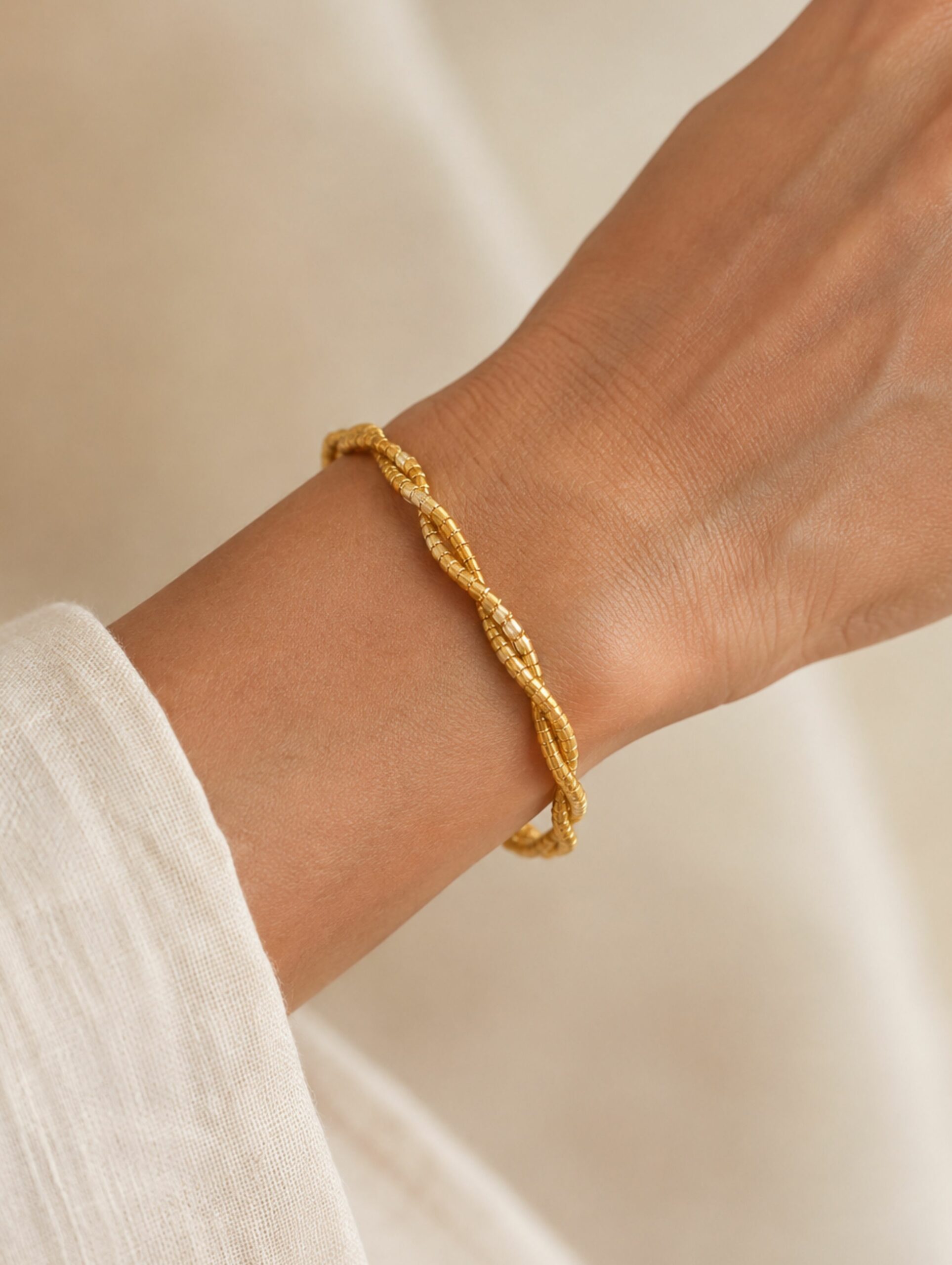 PULSERA DE ORO VEGETAL DUNA CAPIM DOURADO