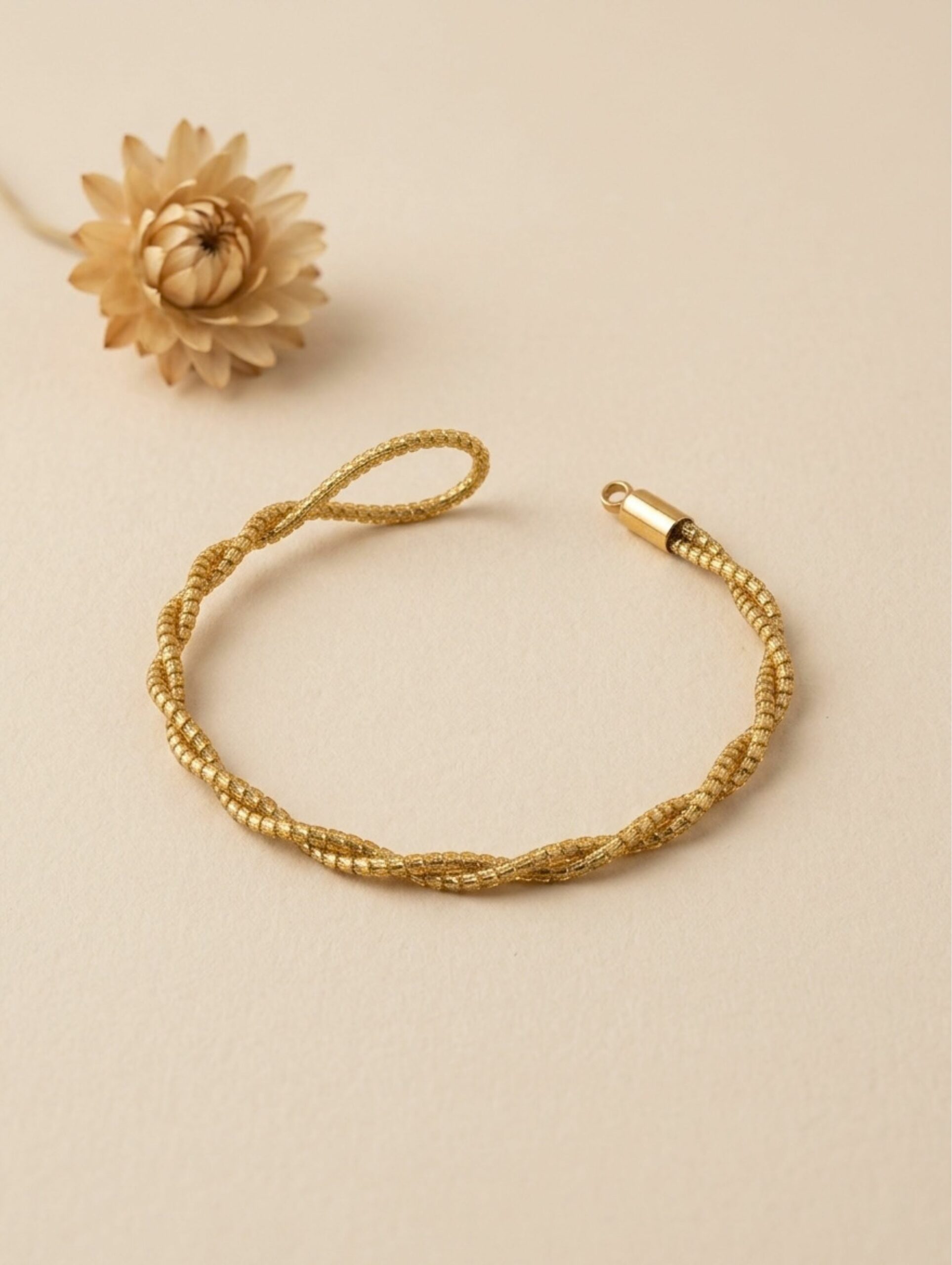 PULSERA DE ORO VEGETAL DUNA CAPIM DOURADO