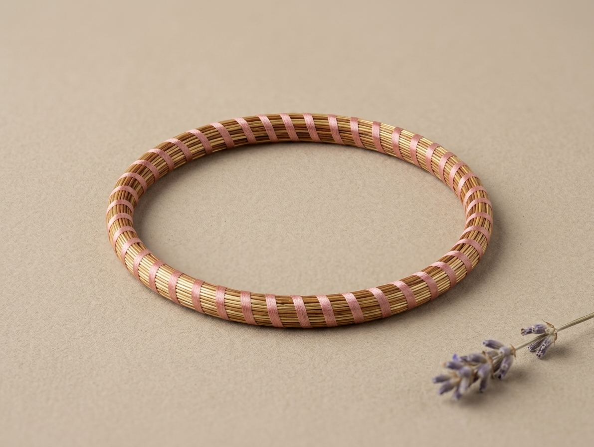 brazalete oro vegetal capim dourado mini roma color